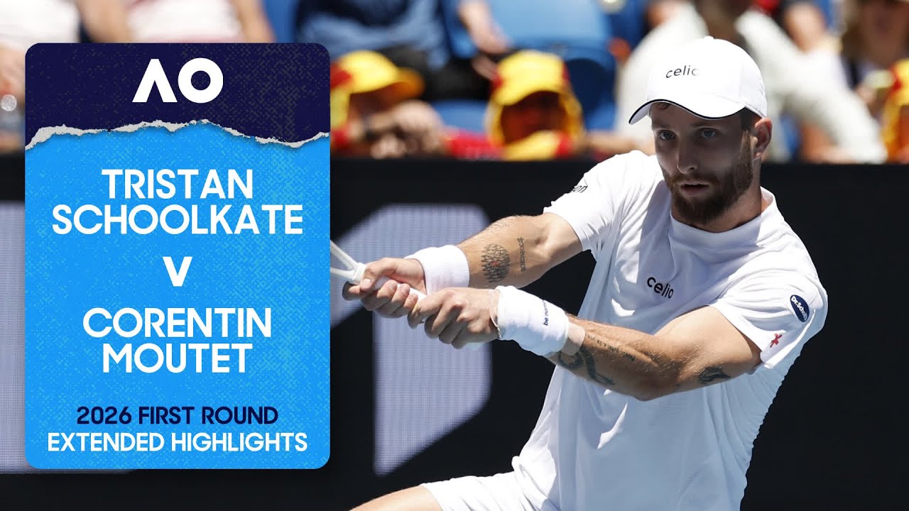 Tristan Schoolkate v Corentin Moutet Extended Highlights | Australian Open 2026 First Round