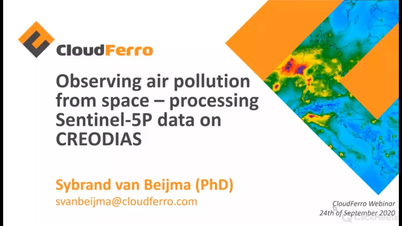 Observing air pollution from space – processing Sentinel-5P data on CREODIAS – webinar by CloudFerro