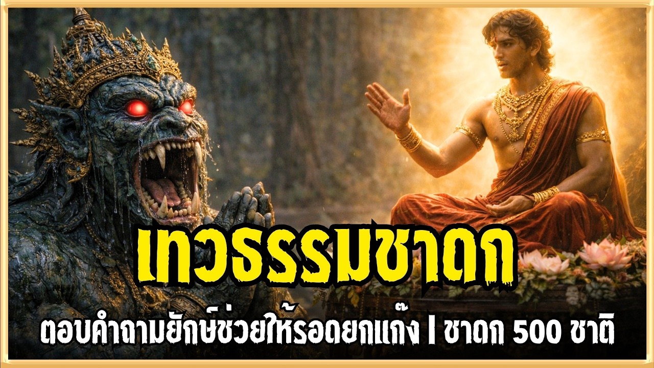 เทวธรรมชาดก ตอบคำถามยักษ์ช่วยให้รอดยกแก๊ง l ชาดก ๕๐๐ ชาติ