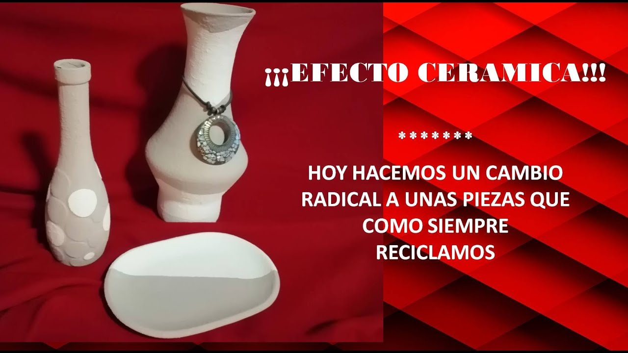JARRONES CON EFECTO CERAMICA CON BICARBONATO