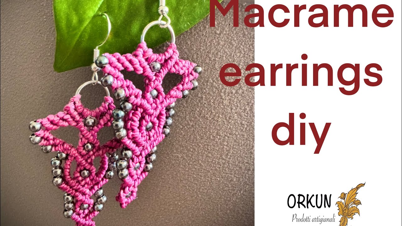 Easy Full video Macrame Earrings #diy #earrings #macrame #handmade