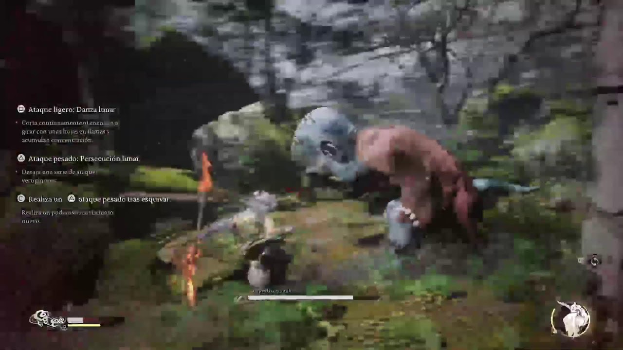 Wukong intentando derrotar al cabezon choto!