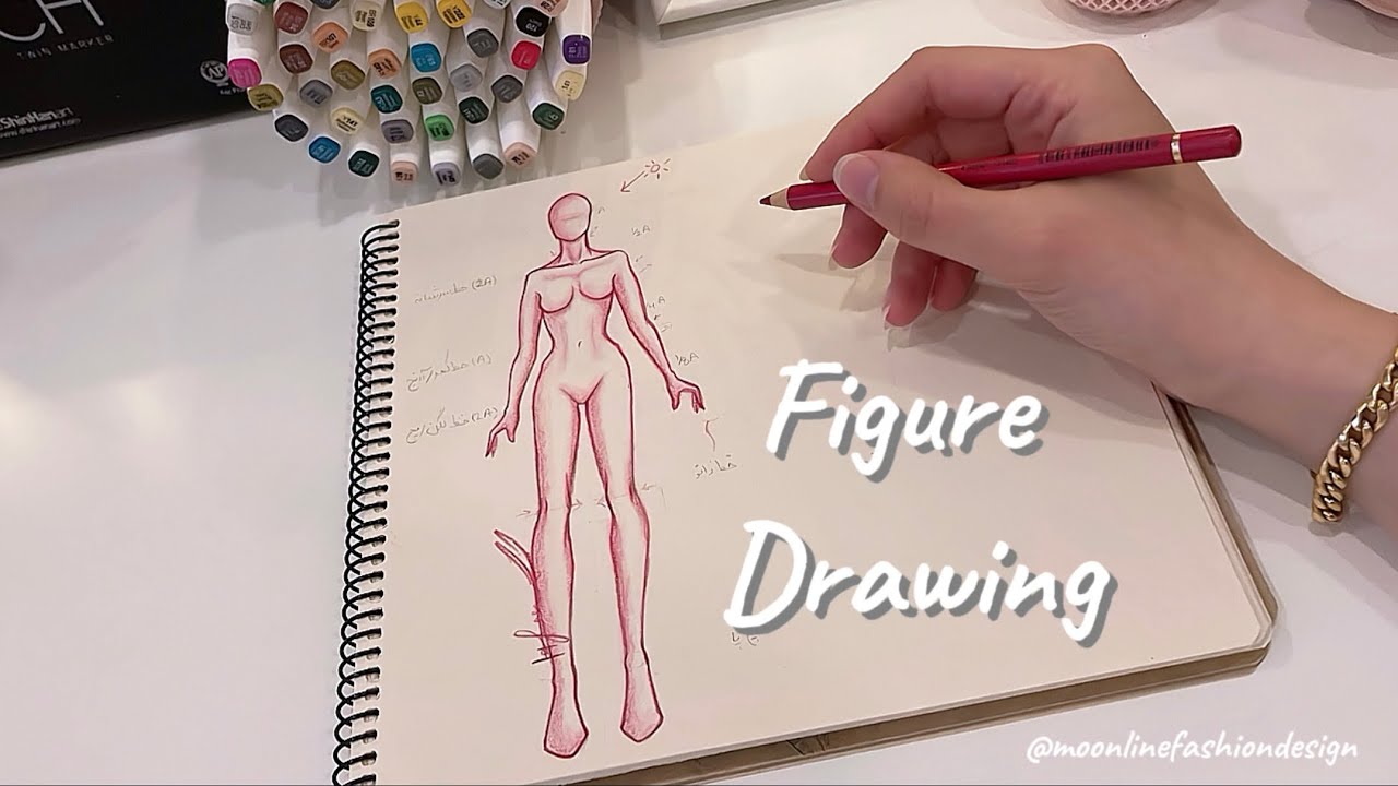 How to drawing fashion figure / آموزش طراحی آناتومی / طراحی فیگور برای طراحی لباس / figure sketch