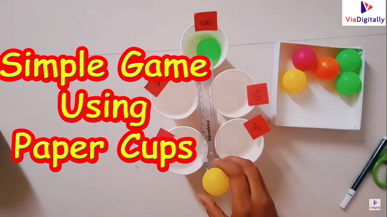 Easy paper cup game | Simple Game Using Paper Cups | Simple Indoor Games For Kids Using Paper Cups