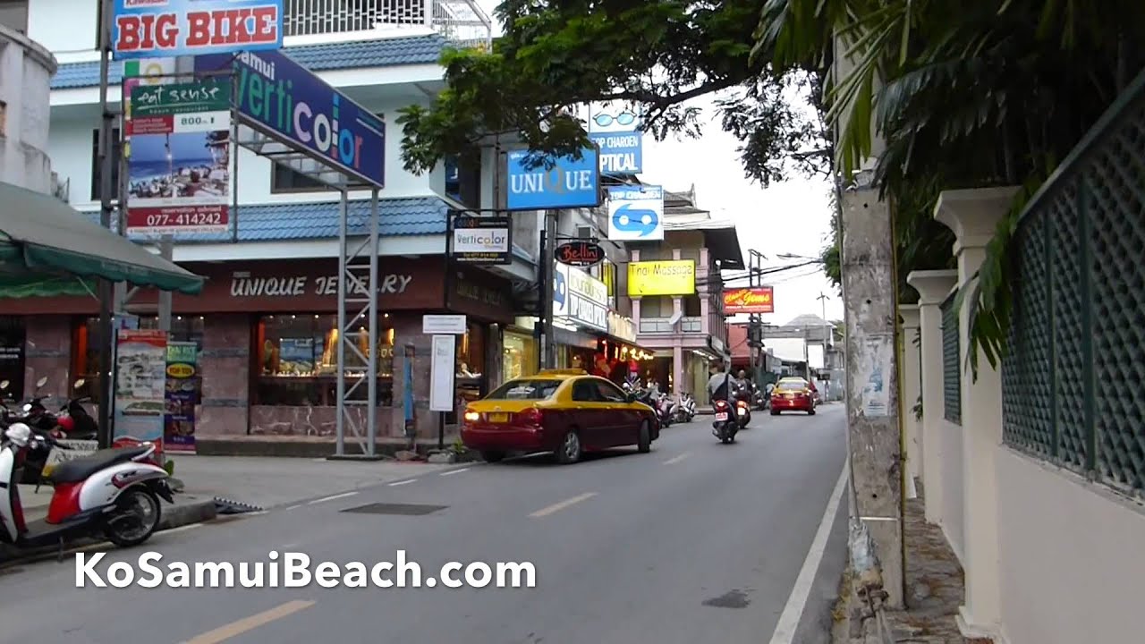 Chaweng shopping street part 1 Koh Samui Thailand