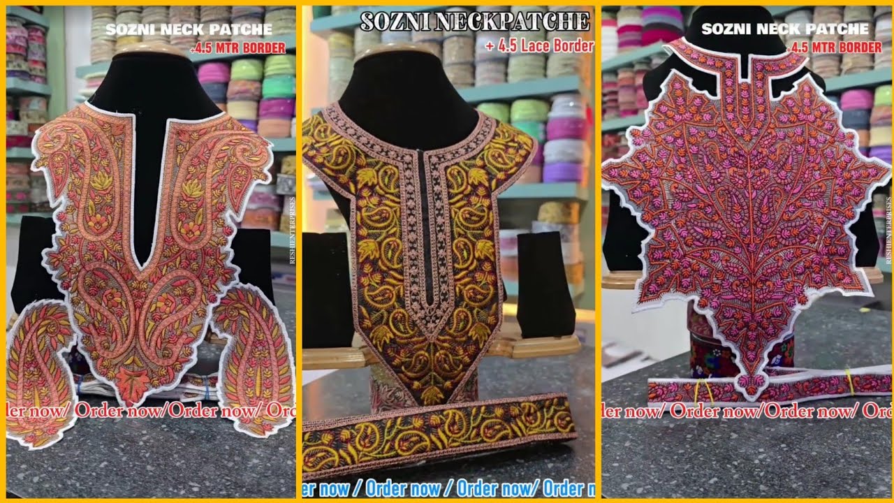 Beautiful Till Work Neck Patches 🍁 || Sozni Work Patches 💫 || Patches Collection 😍