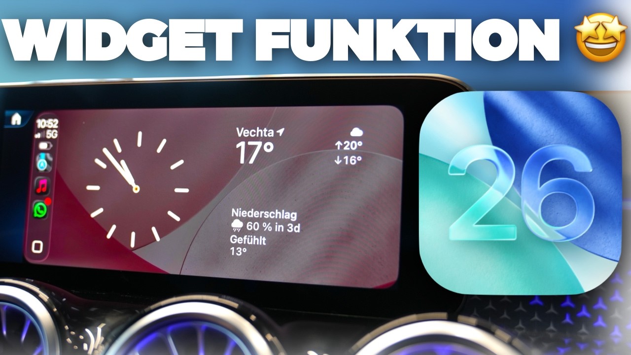 Apple CarPlay iOS 26 – NEUE Funktionen & Widgets im Mercedes