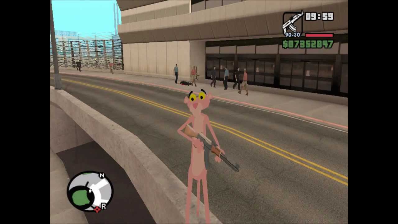 GTA SA San Andreas-The Pink Panther cruising in his'12 Lamborghini Aventador(Links in description)