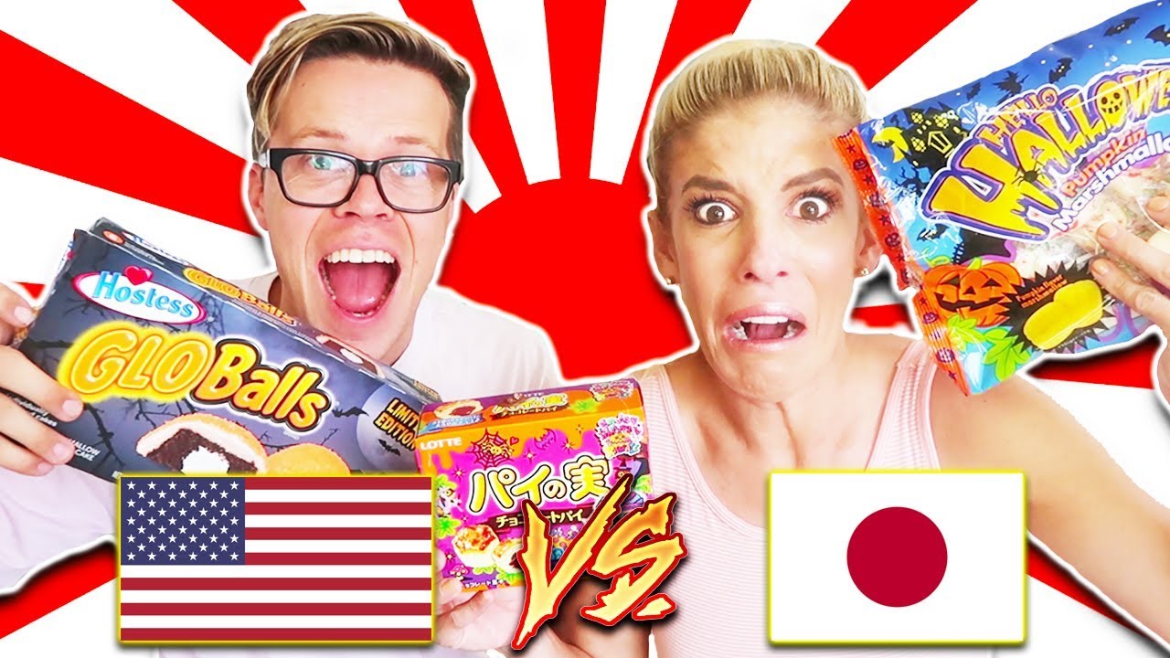 AMERICAN HALLOWEEN CANDY VS. JAPANESE HALLOWEEN CANDY FOOD CHALLENGE! (Day 289