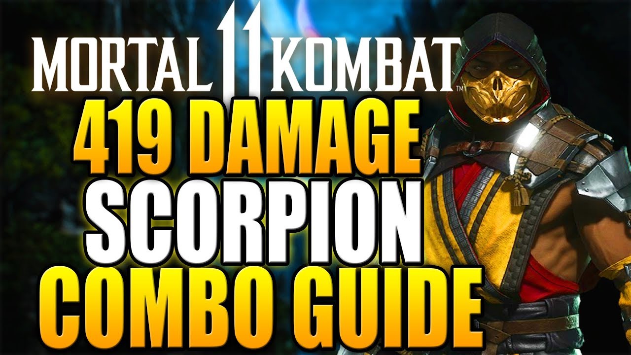 Mortal Kombat 11 - УЧЕБНОЕ ОБУЧЕНИЕ КОМБО СКОРПИОН НА 419 УРОНА - Дариус П.