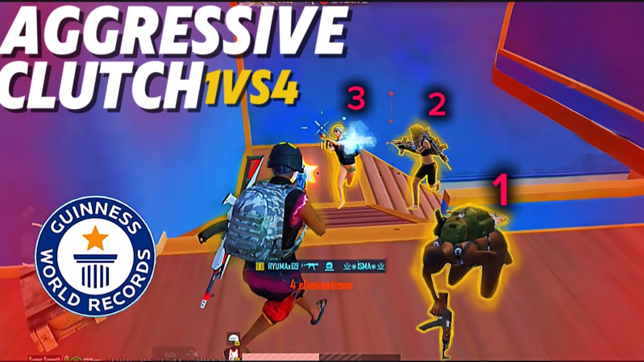 AGGRESSIVE SOLO VS SQUAD CLUTCH💀PUBG MOBILE