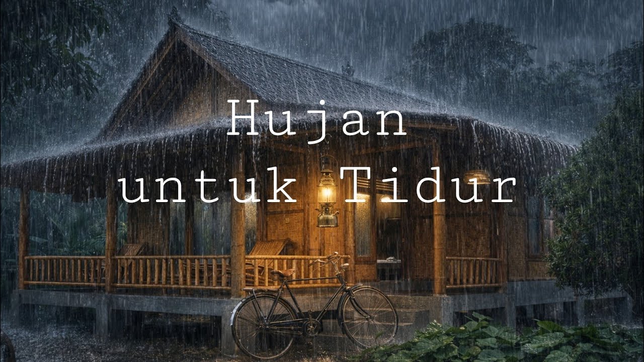 Tertidur dalam 5 Menit 🌿 Hujan di Rumah Bambu yang Memenangkan