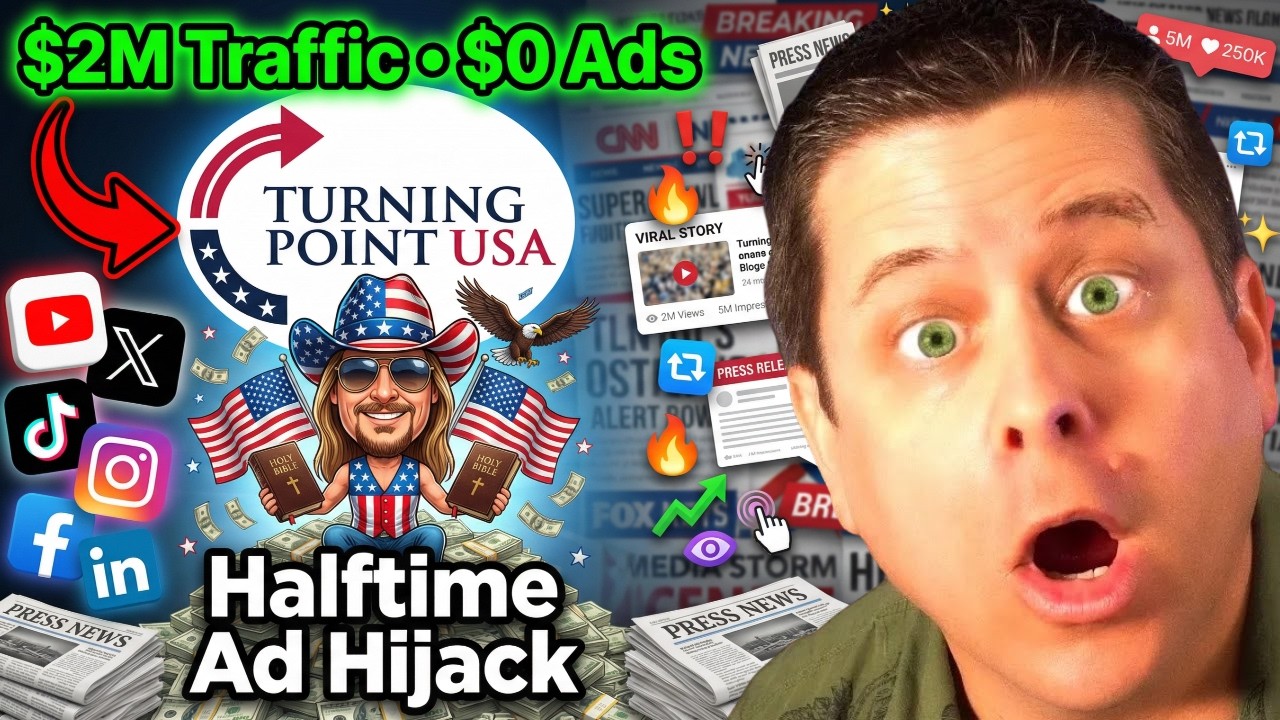 Super Fast Traffic Methods To Make Money Online - Superbowl - Turning Point USA Example!