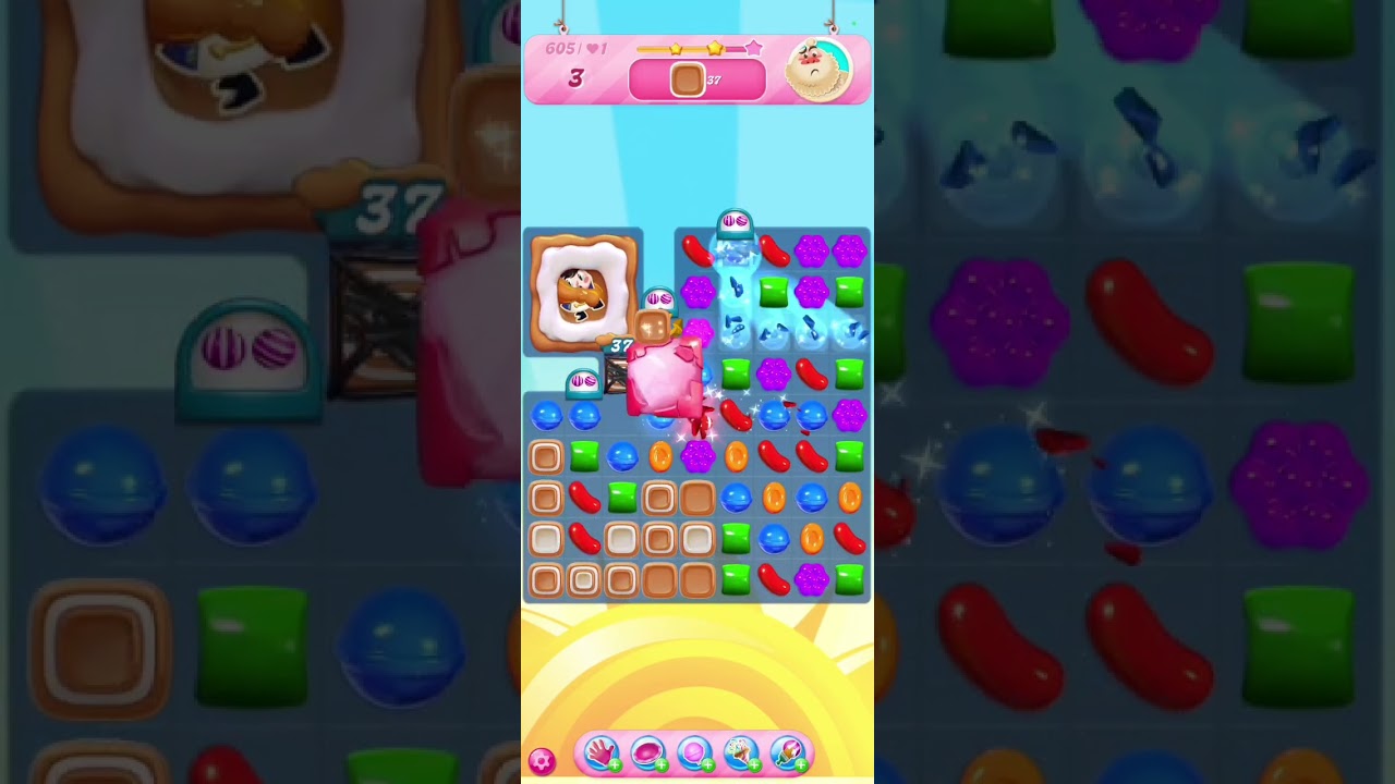 Candy Crush Saga , completed this level after more than 100 tries. 