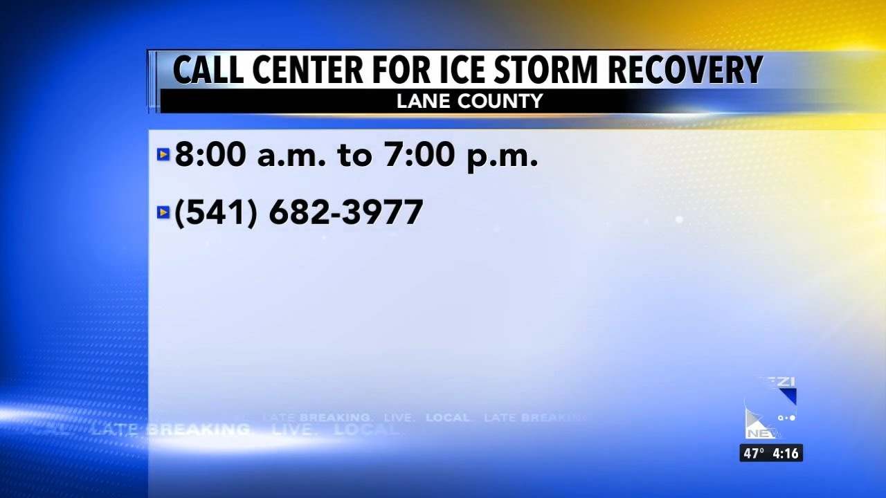 Lane County sets up non-emergency call center for ice storm concerns