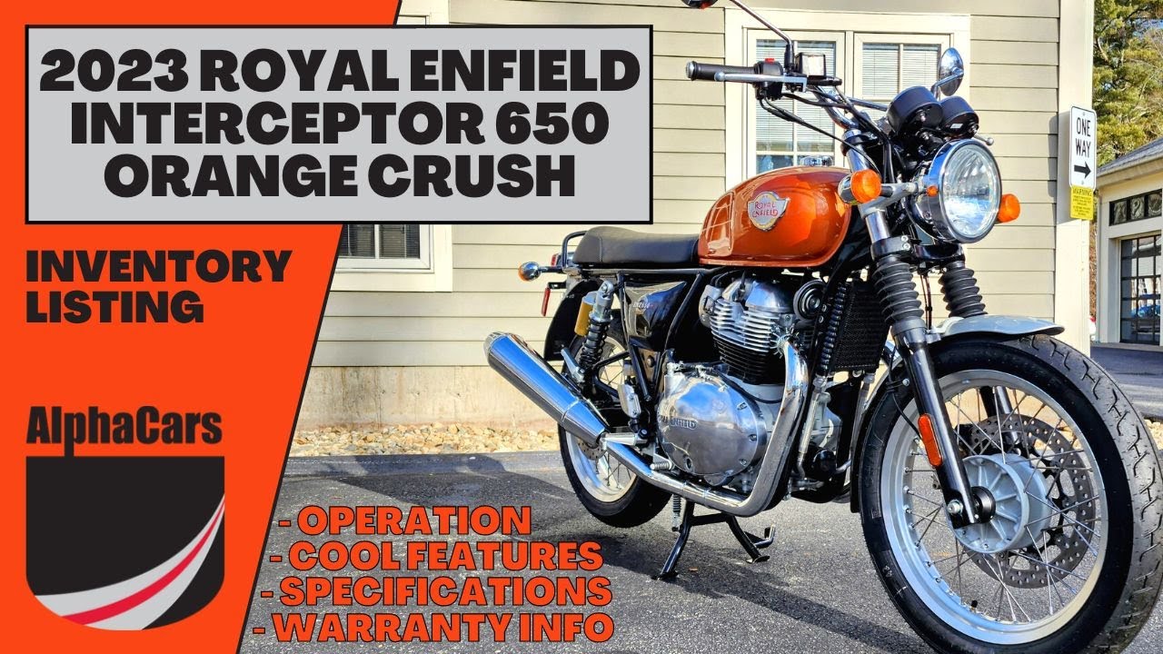 Discover the 2023 Royal Enfield Interceptor INT650 Orange Crush: Overview, Features, and Upgrades