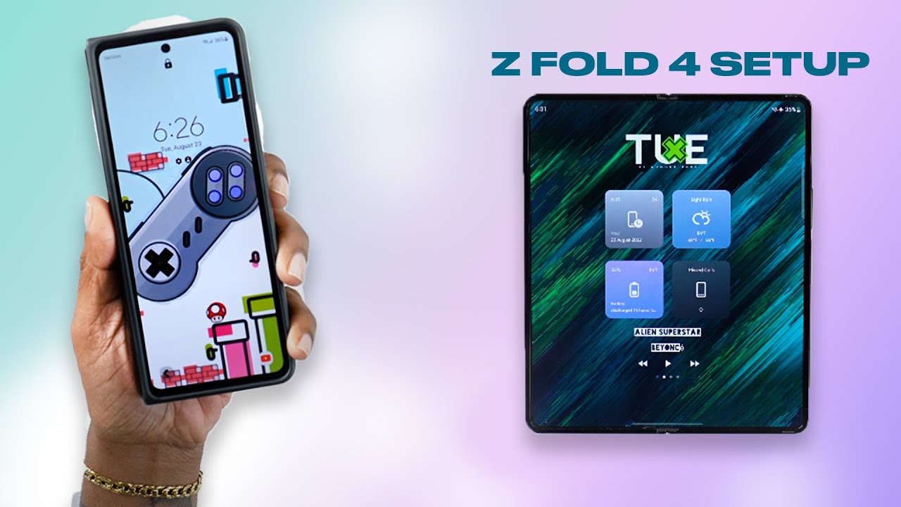 My Samsung Galaxy Z Fold 4 Setup - Clean & Minimal