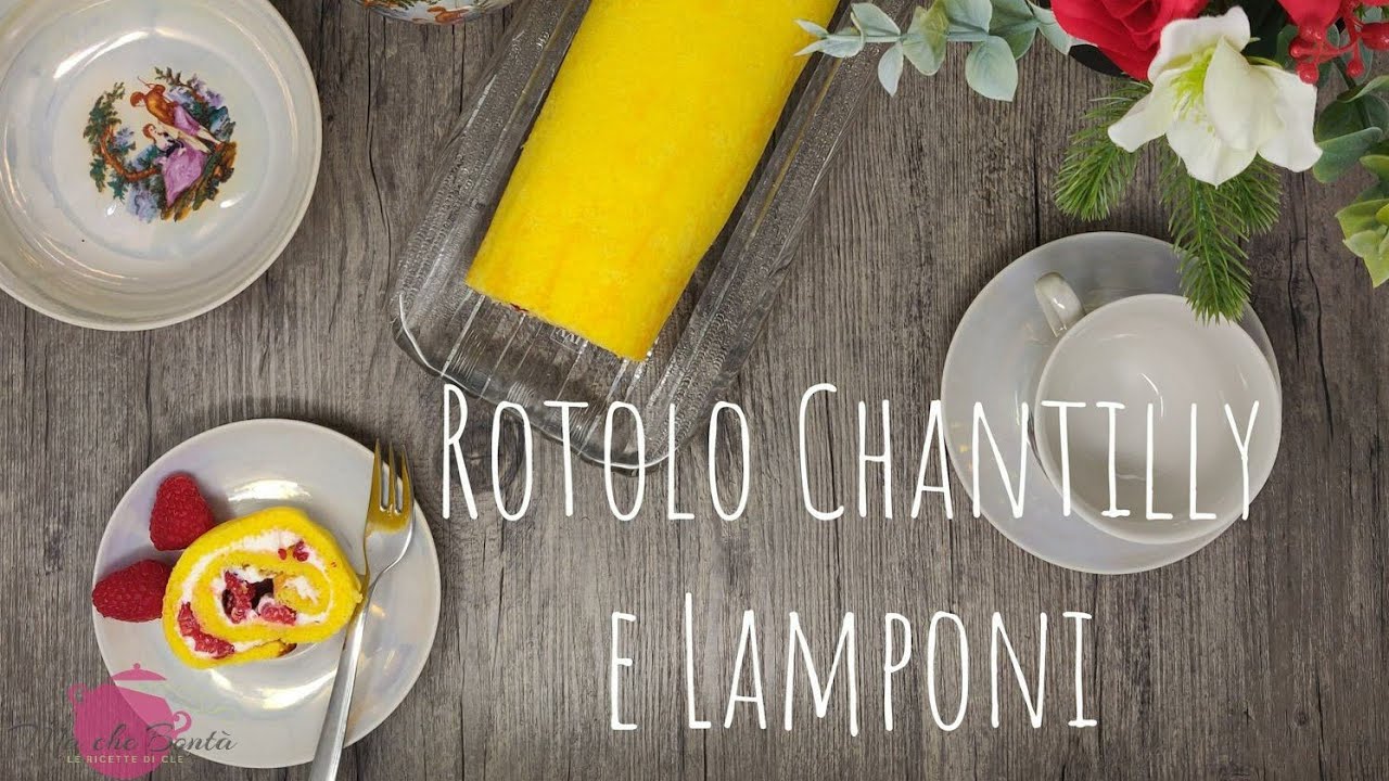 Ricetta facile Rotolo Chantilly e Lamponi (con Speedy Chef e foglio silicone Tupperware)