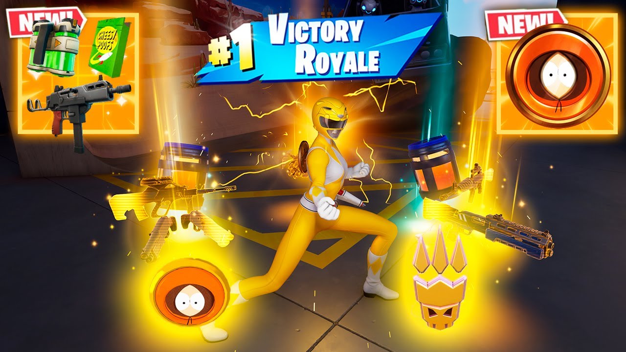 YELLOW RANGER vs NEW MYTHIC'S CHALLENGE (NEW!! Fortnite Chapter 7 Season 1)