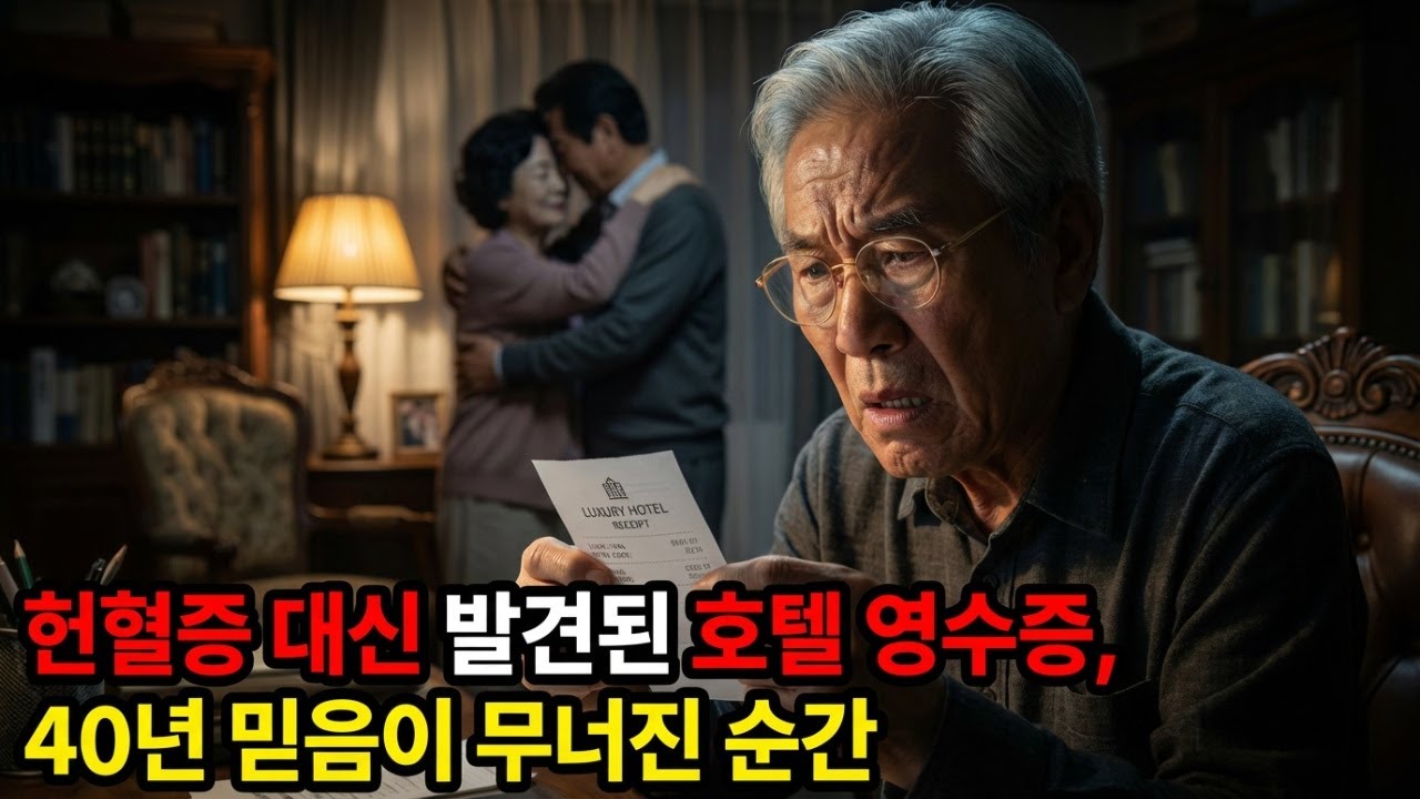 헌혈증이라고 속았던 남편, 알고 보니 아내는 첫사랑에게 노후자금을 쏟아붓고 있었다