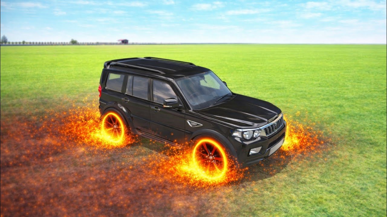 Park में Venom का Swag 😱🔥  Z Black Modified Scorpio 🚙🖤 Red Wheels के साथ!