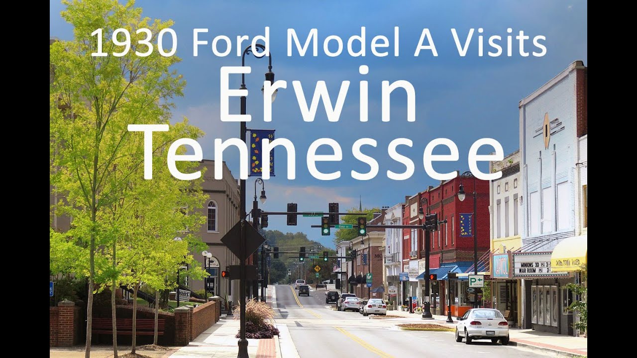 1930 Ford Model A Town Sedan Visits Historic Erwin Tennessee Where Mary The Killer Elephant was Hung