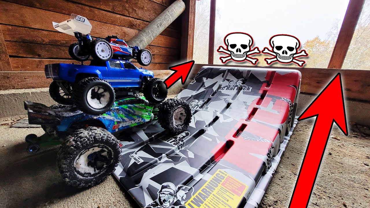Welches RC AUTO überlebt den SPRUNG aus dem 10 METER HOCHHAUS?!