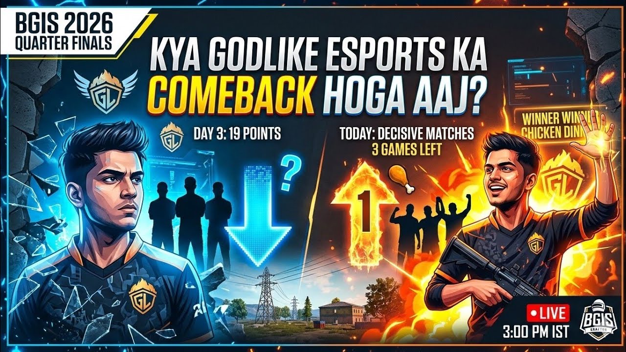 THE COMEBACK IS REAL? 😱 GodLike's Do or Die Day! | BGIS 2026 Quarter Finals #BGIS2026#BGISQuarter