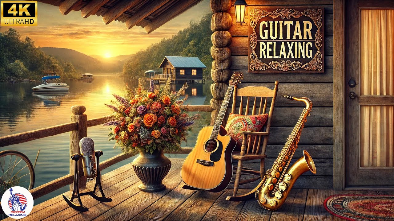AMERICA STANDARD Classical Instrumental Guitar Relaxation Music & Saxophone - Countryside Scenes 4K