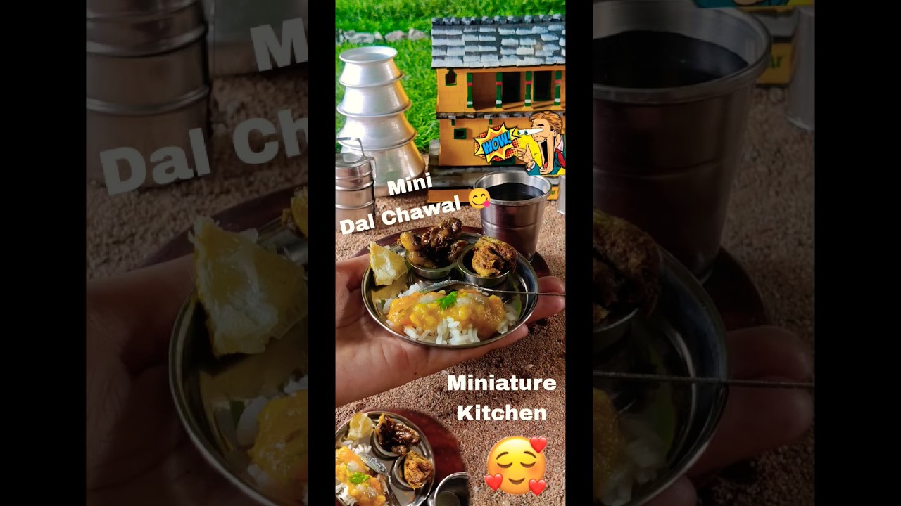 Miniature Dal Chawal 😋 #shorts #trending #ytshorts #viral #cooking #food #miniature #kitchen #asmr
