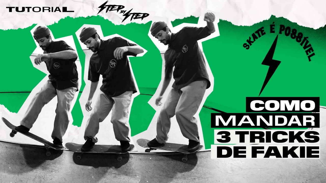 COMO MANDAR FAKIE FIFTY (stall), FAKIE SMITH E FAKIE GRIND (one truck) de maneira simples e fácil!