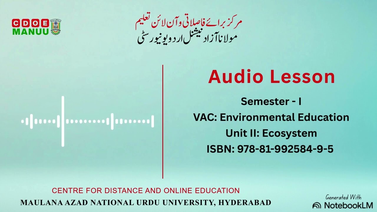 Unit 02: VAC: Environmental Education Common for B.A, B.Sc and B.com