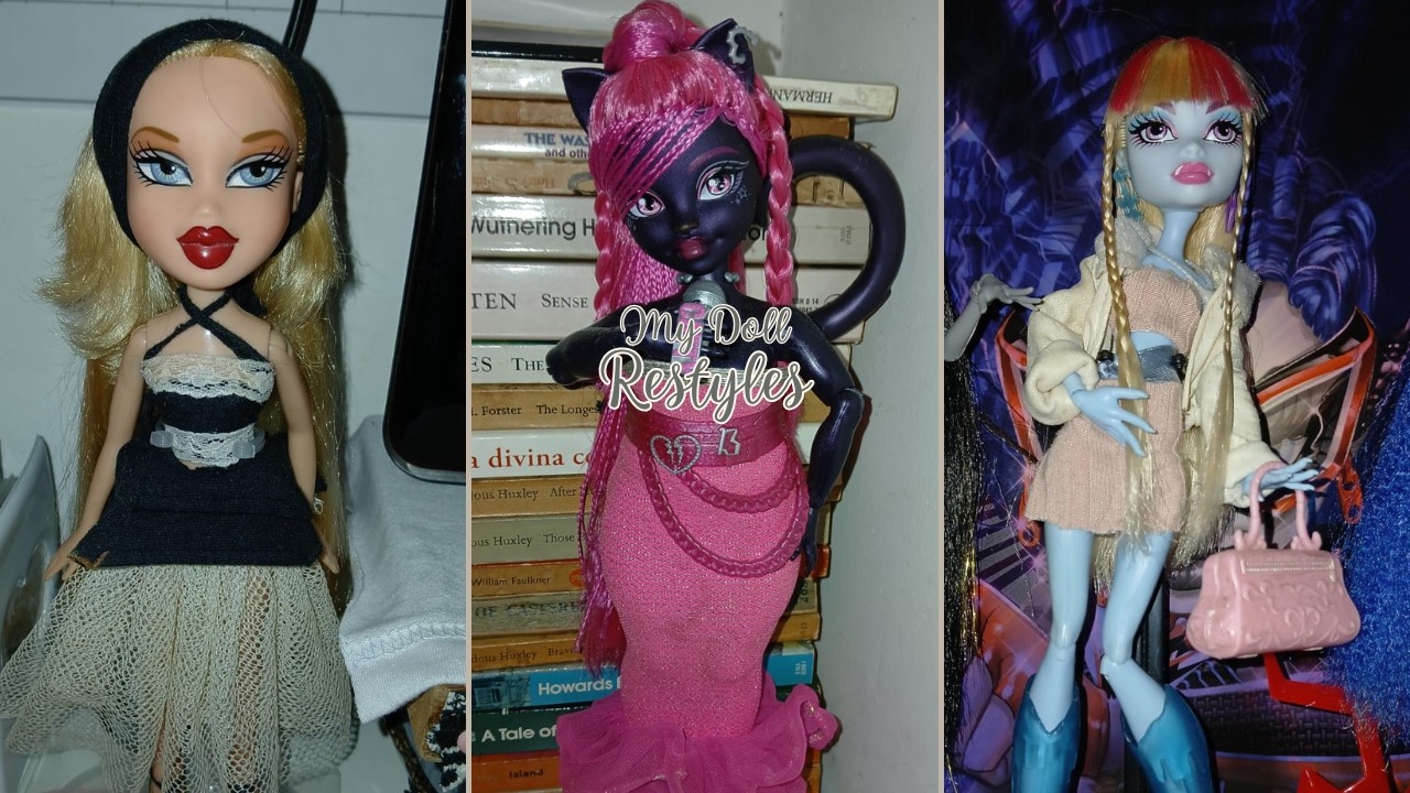 ♫ My doll restyles ☘︎♫ Monster high and Bratz ₊˚