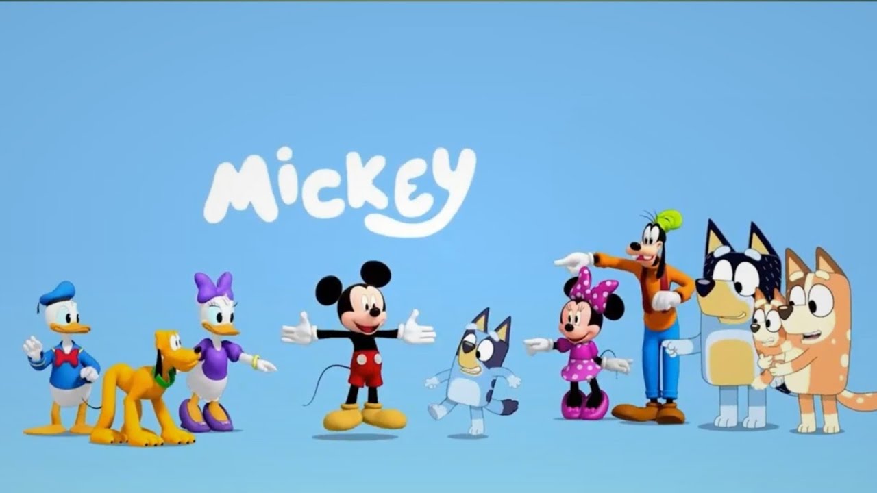Bluey and Mickey Mouse Crossover