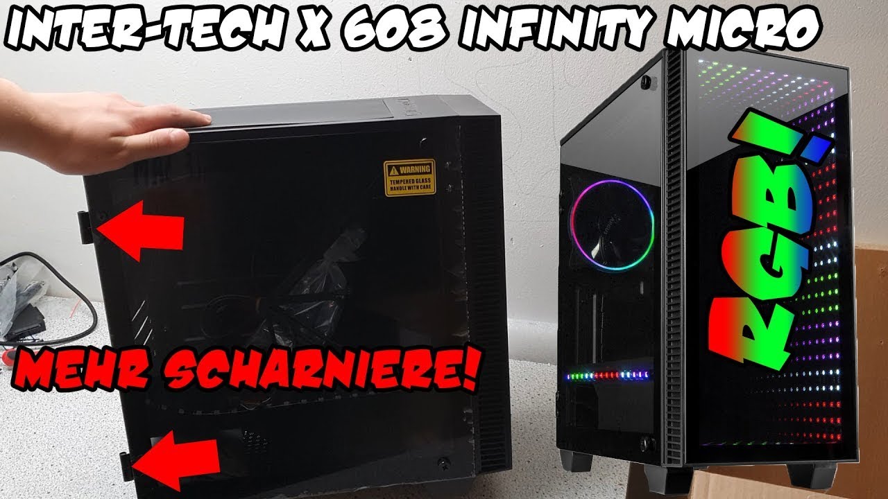 Noch mehr SCHARNIERE & VIEL RGB!! - Inter-Tech X 608 Infinity Micro