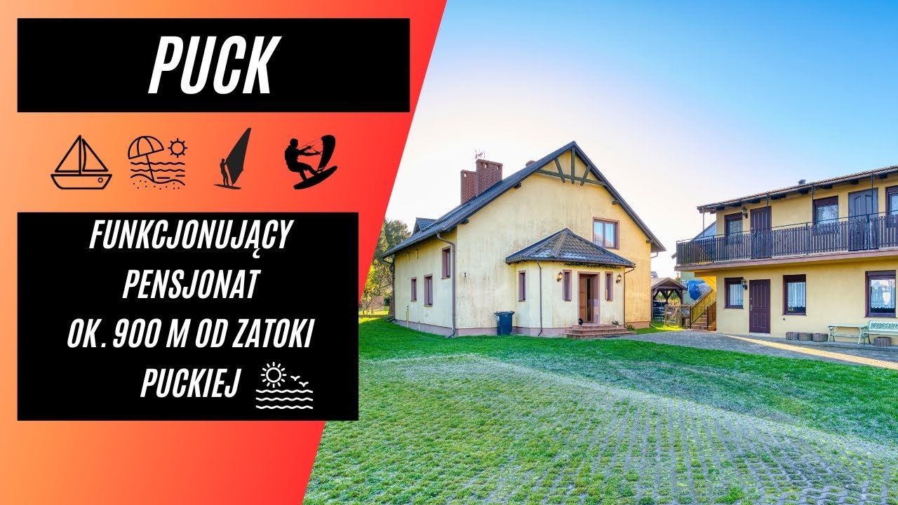 Puck osiedle Grodzisko - na sprzedaż nieruchomość zabudowana 2 budynkami mieszkalno-pensjonatowymi