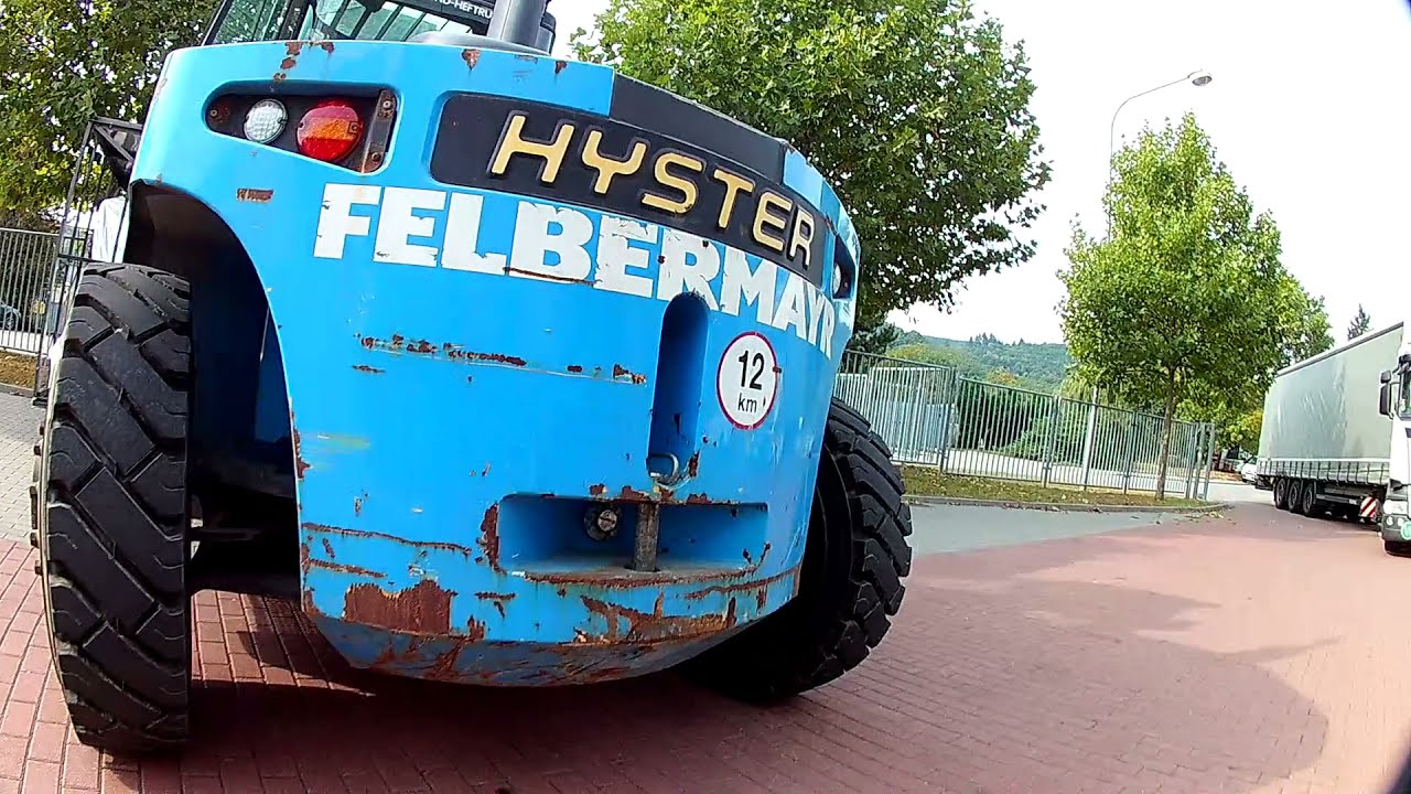 Working with forklift HYSTER 16.00-6, 16 ton