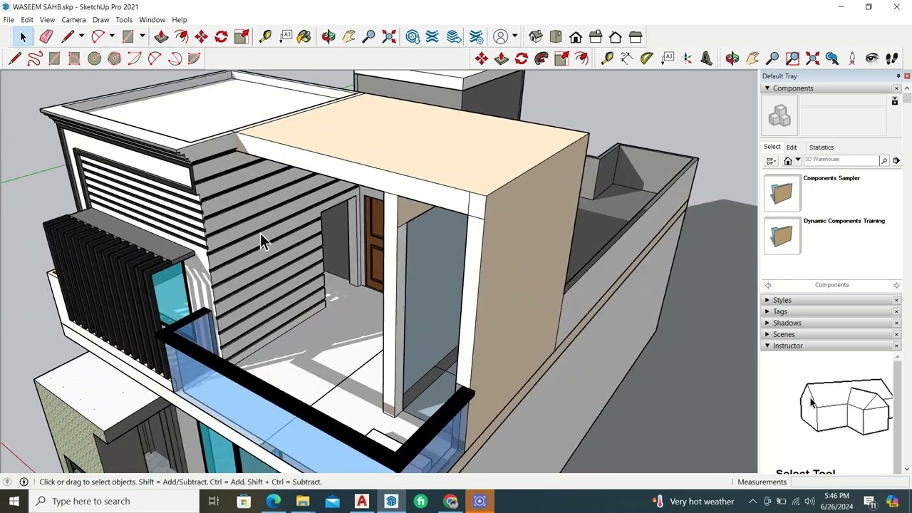 Sketchup Tutorial Lecture No 7