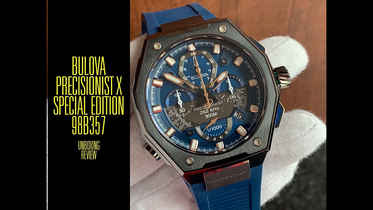 Bulova Precisionist X Special Edition 98b357 Anniversary Watch | Unboxing Review | Valjoux Relogios