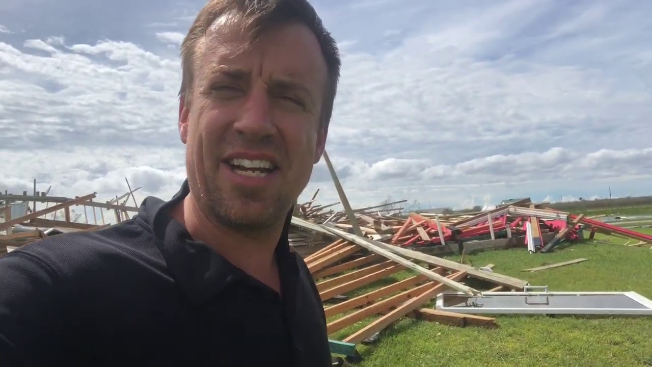 Catastrophic damage from Hurricane Laura in Hackberry, LA