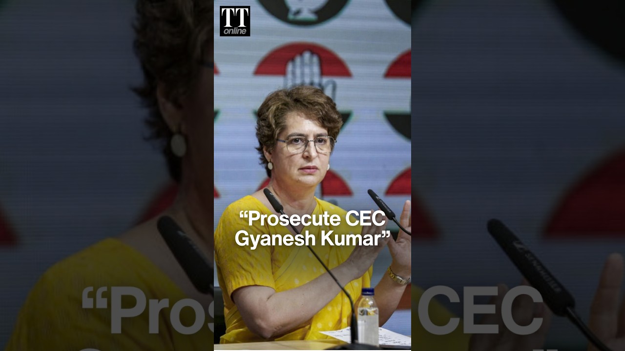 Priyanka Gandhi: &ldquo;CEC Gyanesh Kumar Should Be Criminally Prosecuted&rdquo; #gyaneshkumar #cec #priyanka