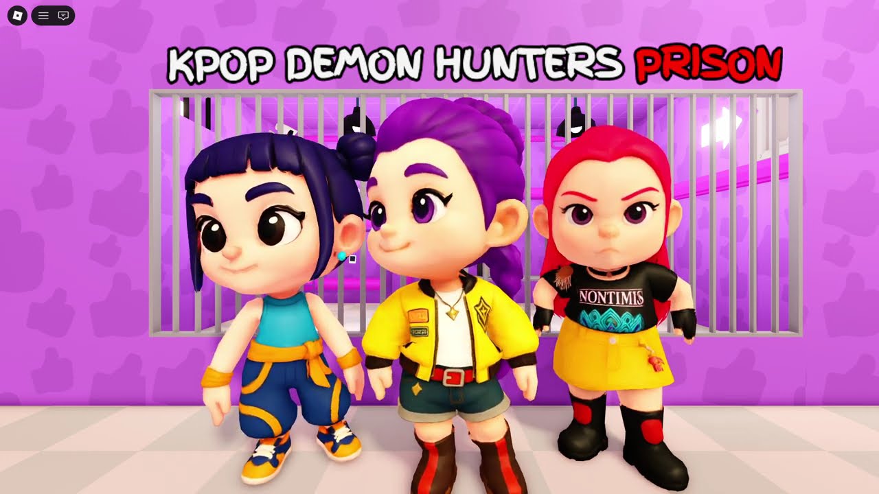 BABY KPOP DEMON HUNTERS PRISON RUN! roblox! Gameplay Walkthrough No Death 4K