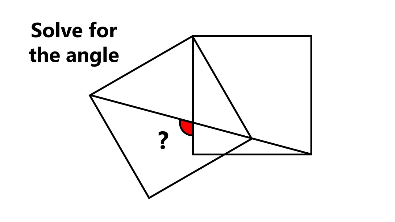The angle between rotated squares
