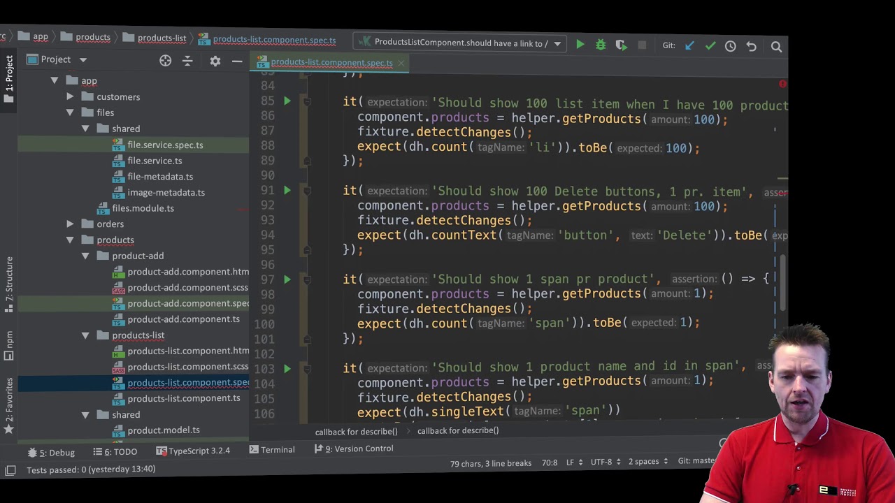 Advanced Web Apps 2019 | Unit Testing in Angular | S3P24 | Add multiple beforeEach