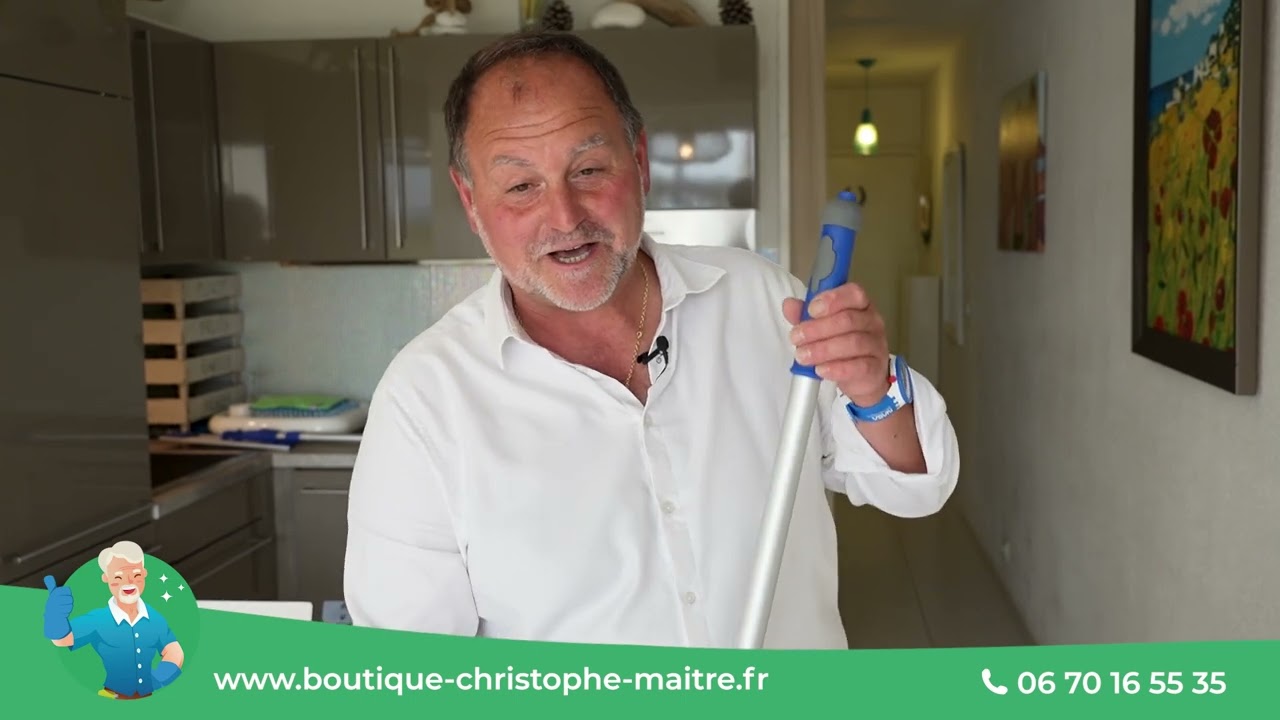 Démonstration du Balai trapèze alu avec manche réservoir