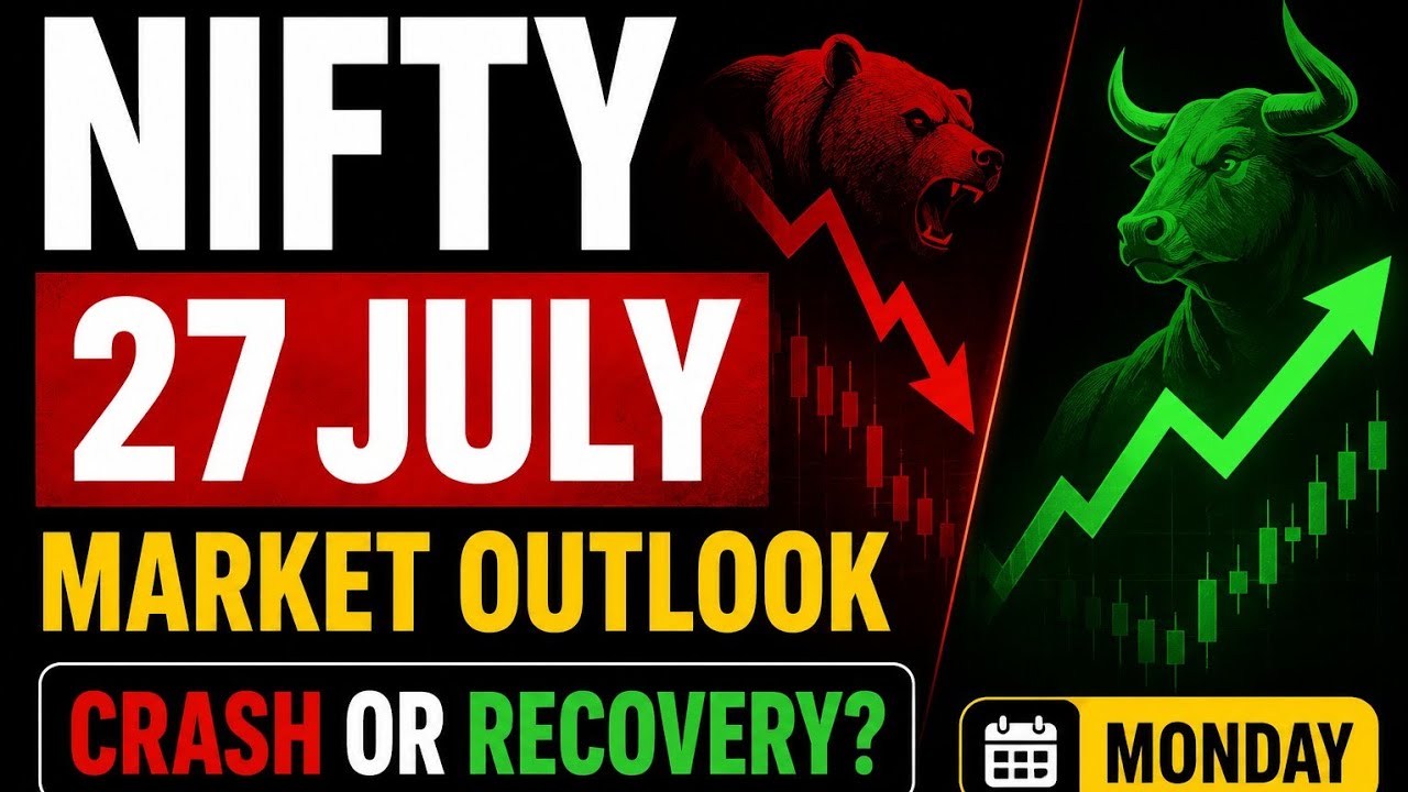 NIFTY 27 July Prediction | FII Selling, PCR & Option Chain Analysis