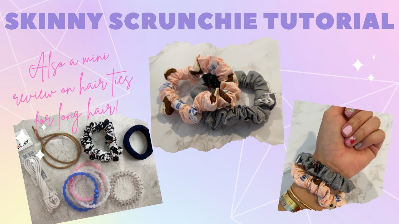 Учебное пособие по резинкам для волос Skinny Scrunchies и мини-обзор резинок для длинных волос | ...