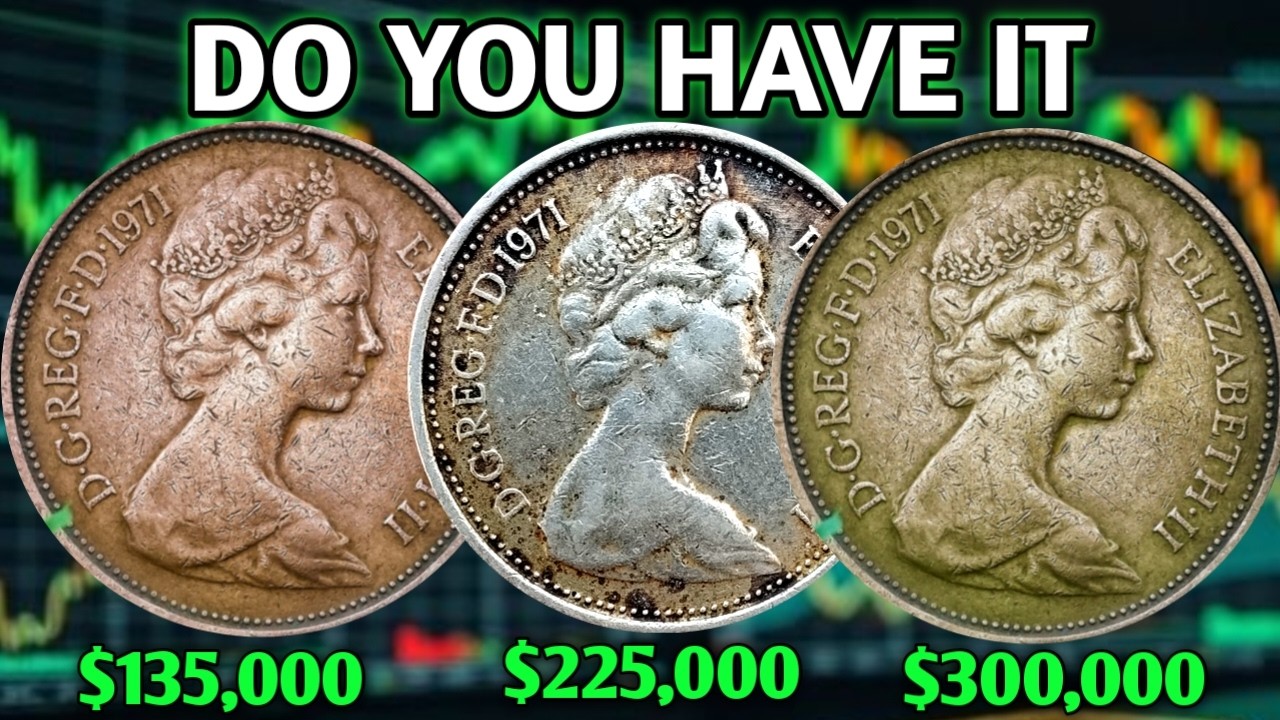 Эти 3 ультраредкие и самые ценные монеты Великобритании 1971 года &laquo;NEW PENCE&raquo; стоят БОЛЬШИХ ДЕНЕГ!
