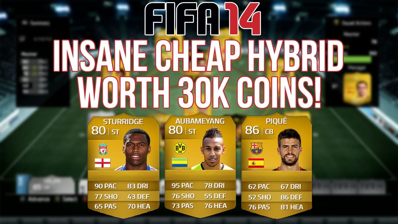 Fifa 14 Ultimate Team Next Gen - Insane Cheap 30k Hybrid Squad Builder Ft Auba, Sturridge & Pique!
