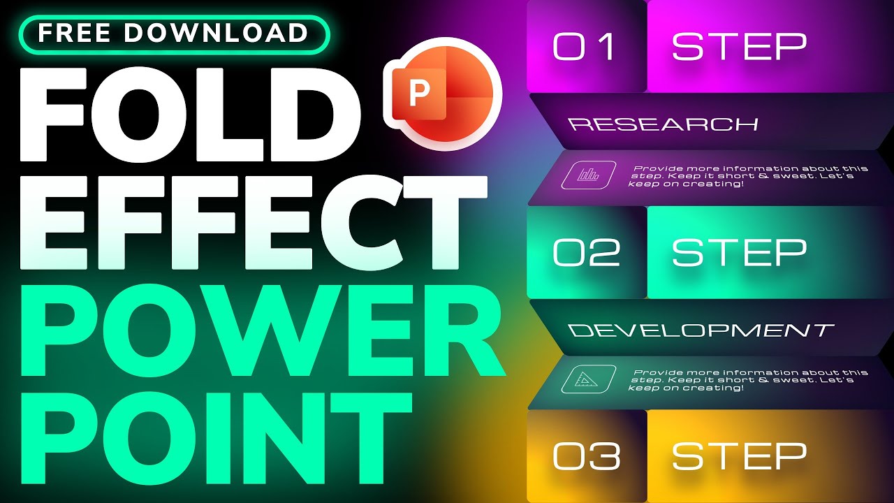 REALISTIC PowerPoint Effect ✅ Folding Cards 💎 Tutorial + FREE Slides